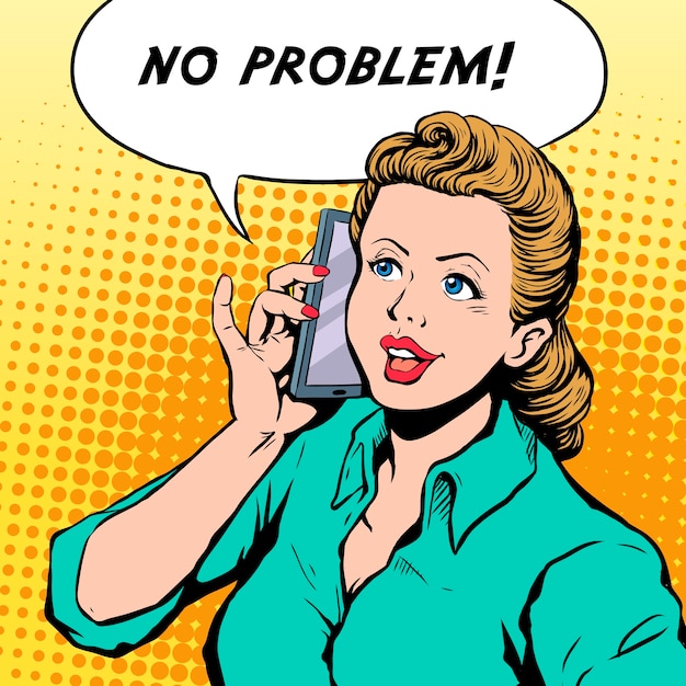 No problem pop art illustration