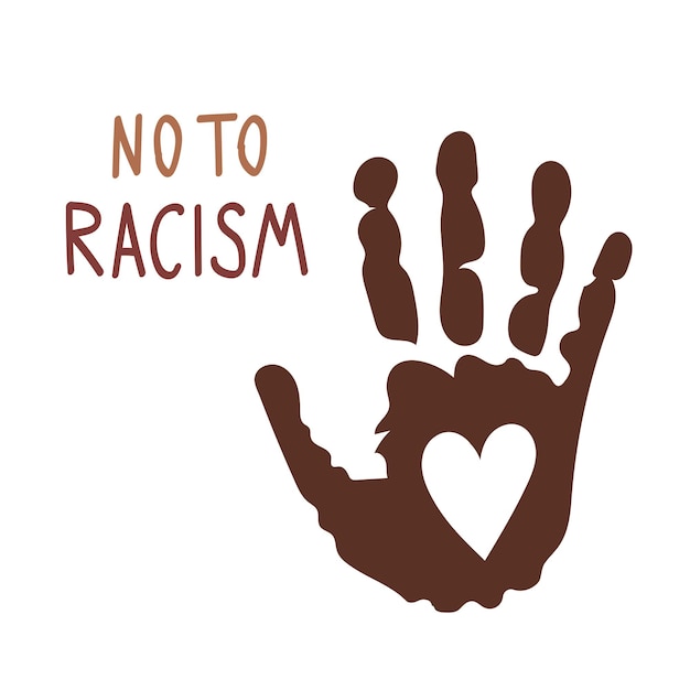 No to racismStop violenceFlat vector illustration Supporting social illustration