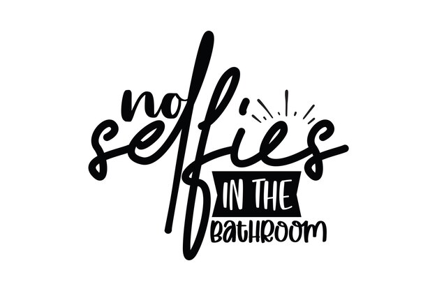 Vector no selfies in the bathroom