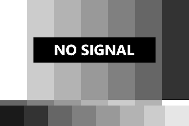 No signal old TV screen