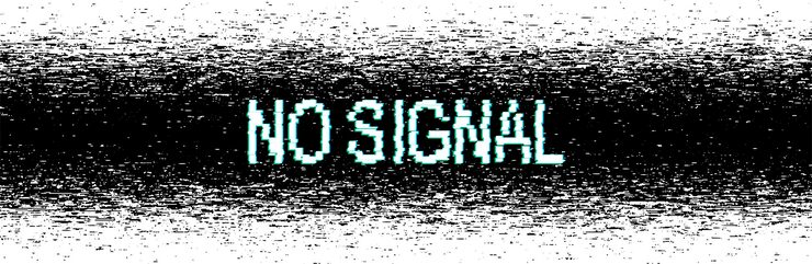 Vector 글리치 효과가 있는 신호 없음 사이버 보안 코딩 및 해킹 해킹된 컴퓨터 화면 노이즈가 있는 추상 디지털 배경