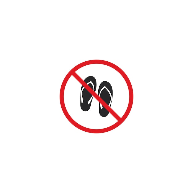 Vector no slipper logo vector icon