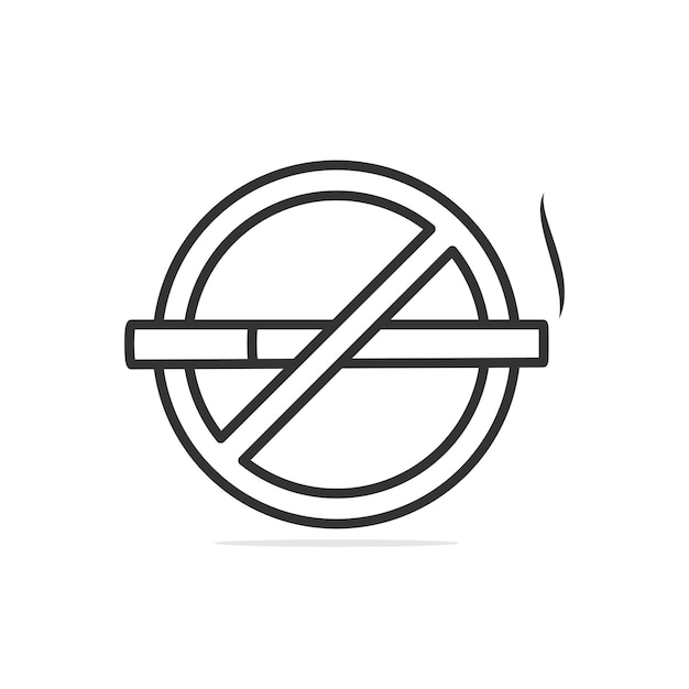 Vector no smoking cartoonish cigarette design