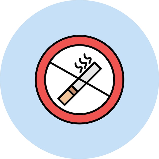 No smoking Flat Illustration