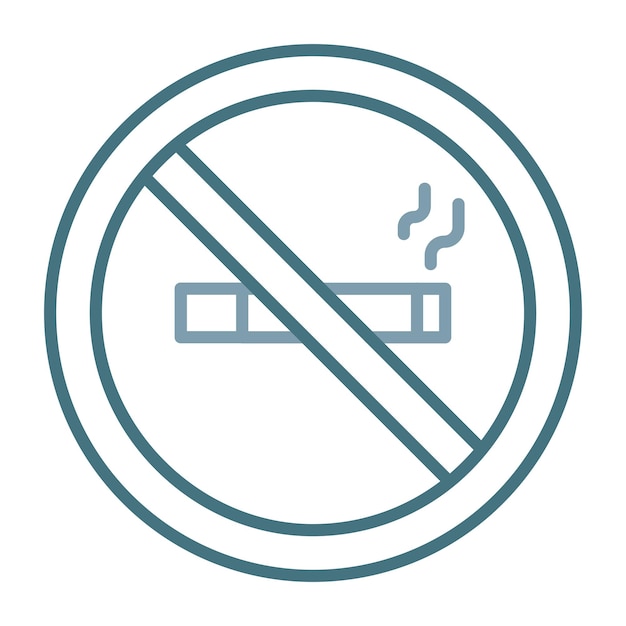 No Smoking Flat Illustration