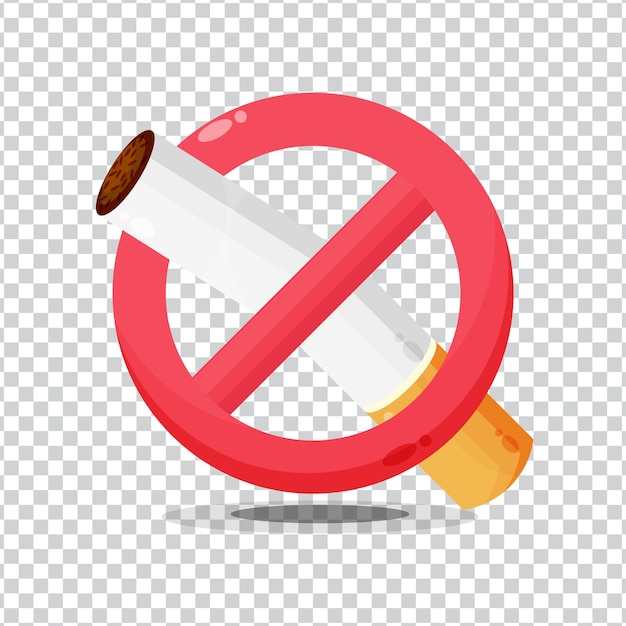 Vettore icona non fumatori su sfondo bianco