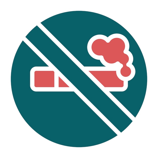 Vector no smoking icon stijl