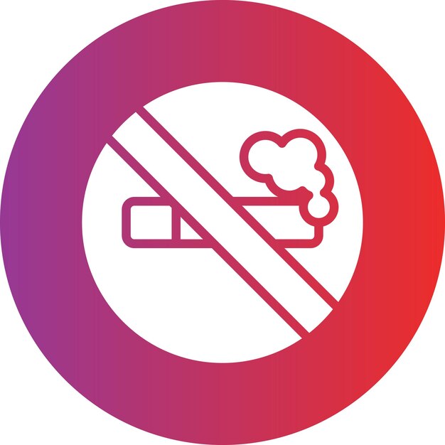 Vector no smoking icon stijl