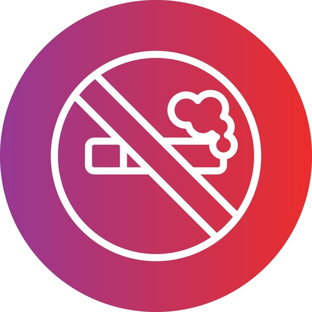 No Smoking Icon stijl