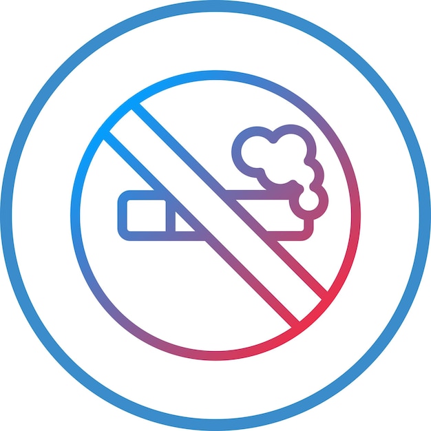 No Smoking Icon stijl