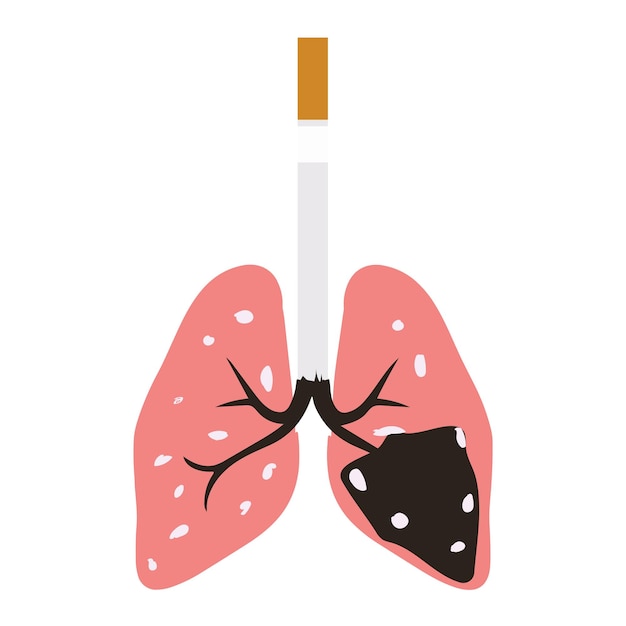 No Smoking Illustration For Tobacco Day Smoke Infected Lung