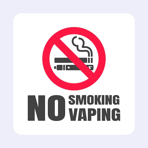 No smoking no vaping sign Forbidden sign icon isolated on white background vector illustration