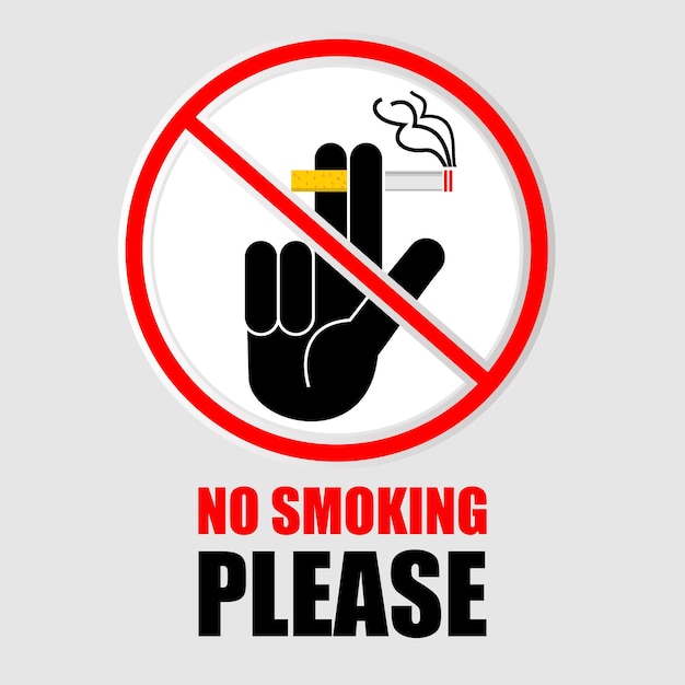 No smoking please, poster and banner vector