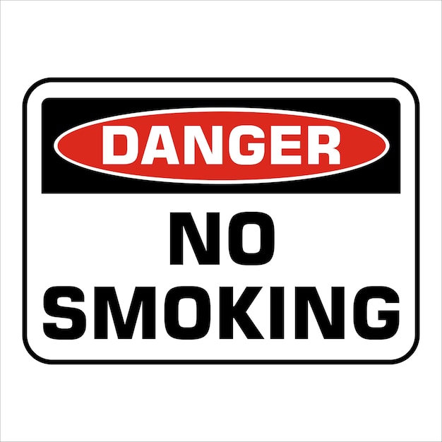 Vector no smoking prohobition forbidden sign vector illustration