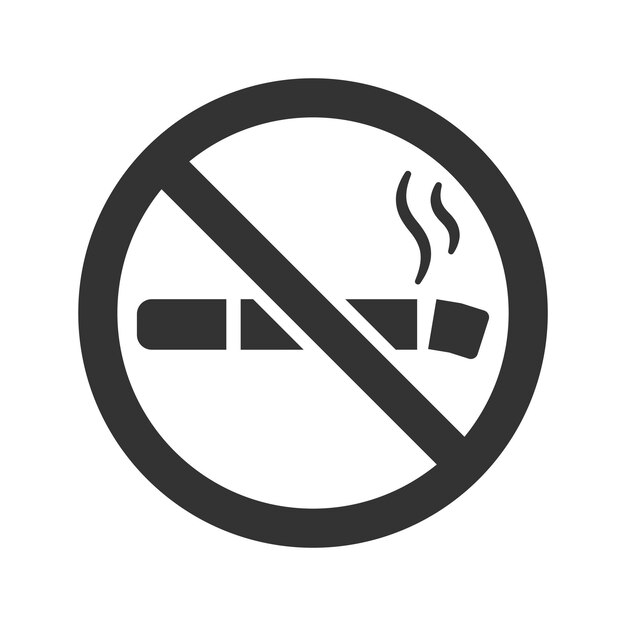 Vector no smoking restriction icon