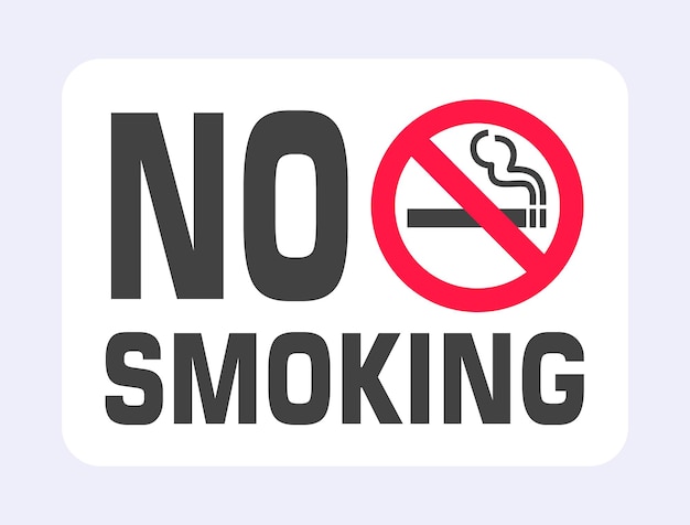 No smoking sign forbidden sign icon isolated on light gray background vector illustration