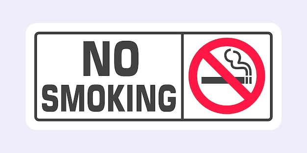 No smoking sign Forbidden sign icon isolated on light gray background vector illustration