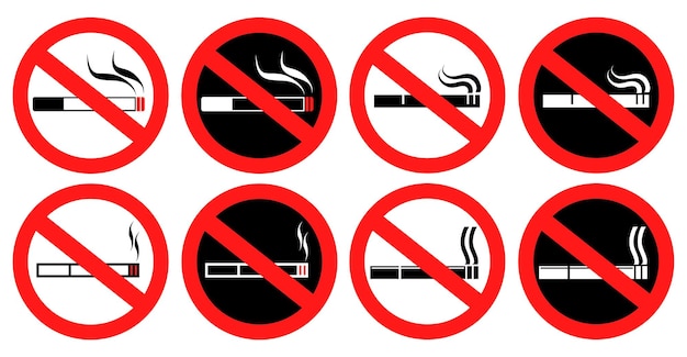 No Smoking Sign icon round design vector illustration