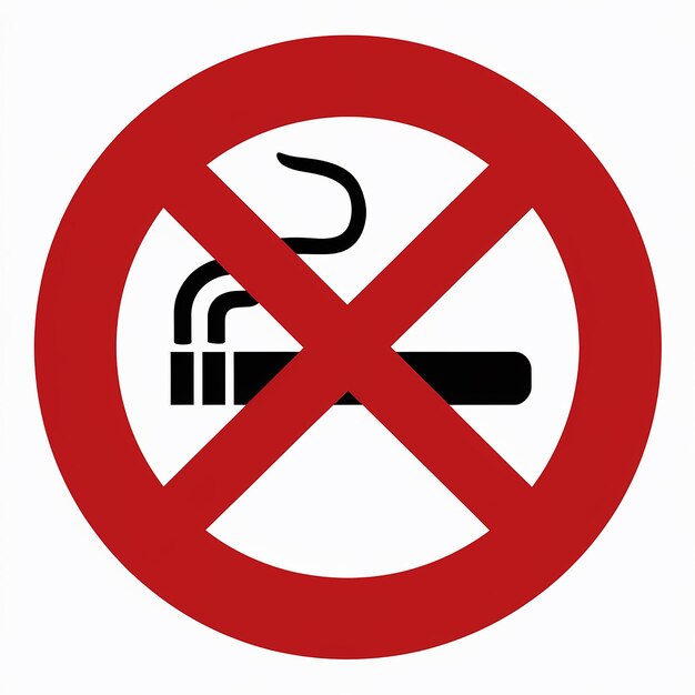 Vector a no smoking sign is shown with a no smoking sign