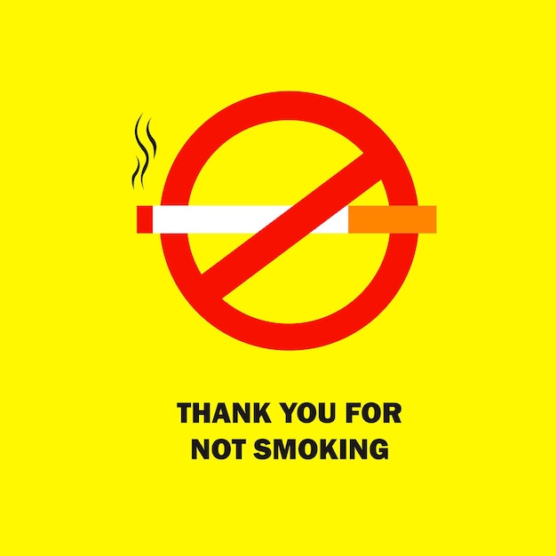 Дизайн для печати знака "Не курить"