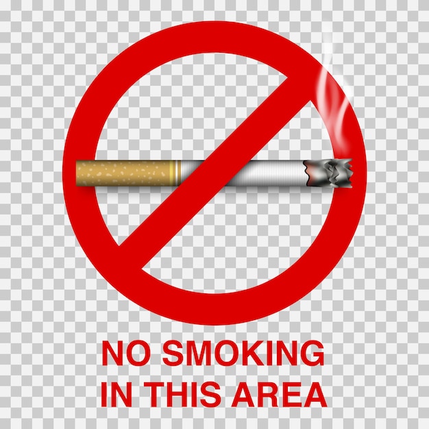 No smoking sign with cigarette