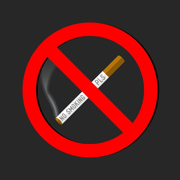 Vector no smoking sign