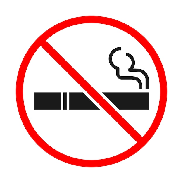 Vector no smoking sign