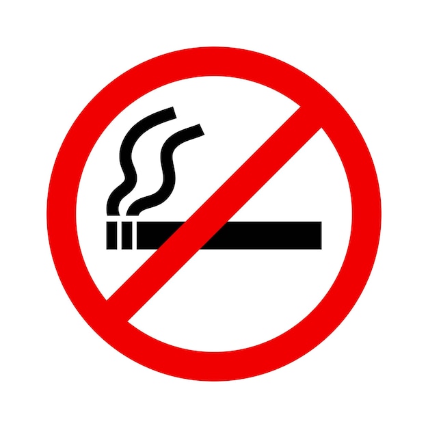Vector no smoking sign