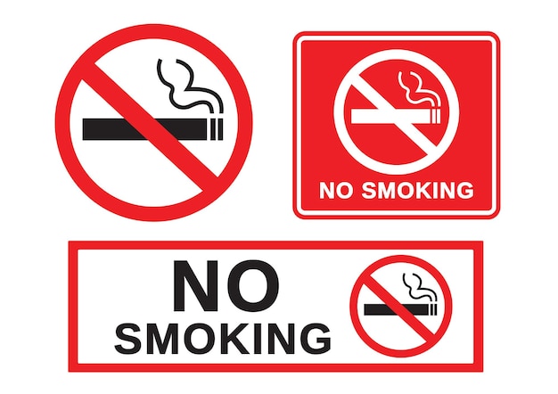 Vector no smoking sign