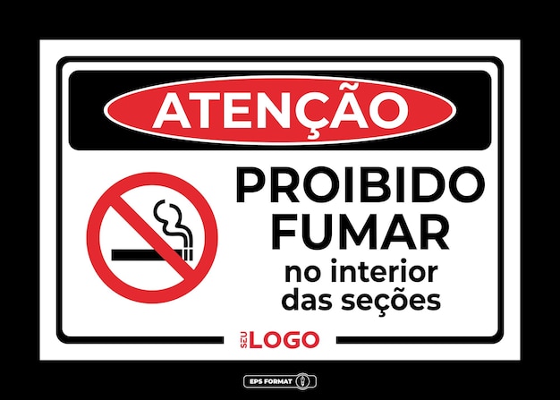 Vector no smoking signs