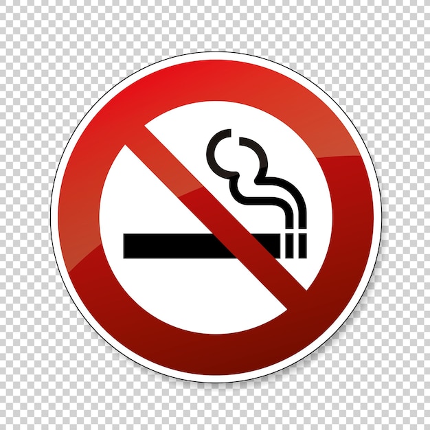 Не курить Не курить в этой области запрещающий знак на проверенном прозрачном фоне Векторная иллюстрация Eps 10 векторный файл