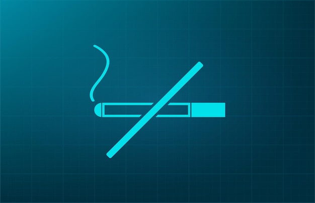 No smoking symbol Vector illustration on blue background Eps 10