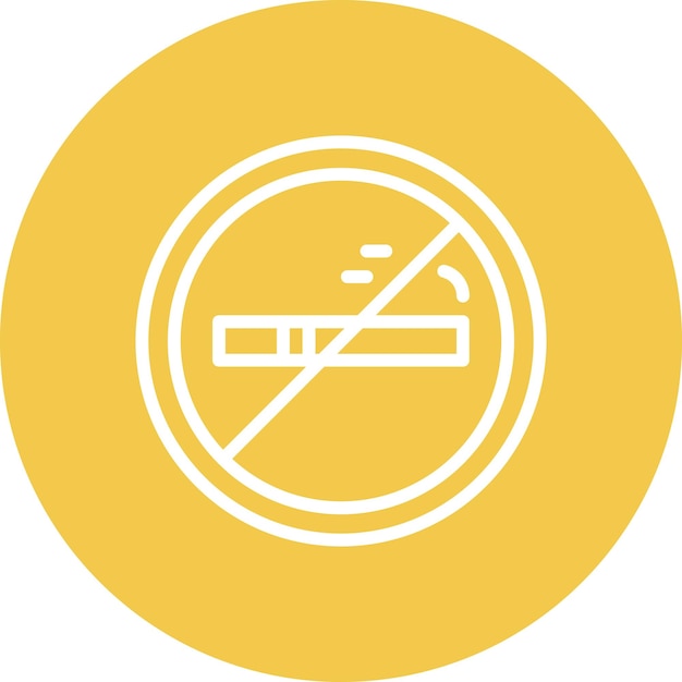 No Smoking vector icon illustration of Firefighter iconset