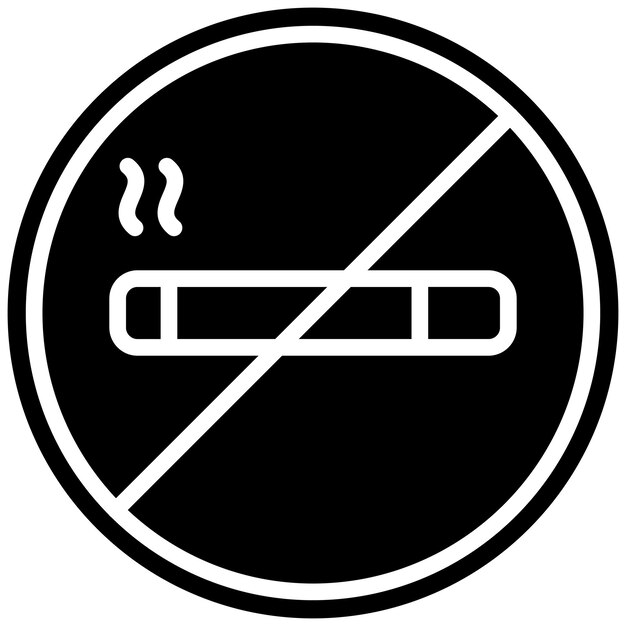 Vector no smoking vector illustration style