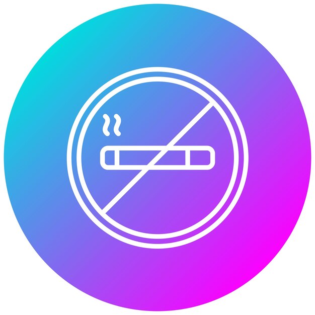 No Smoking Vector Illustration Style