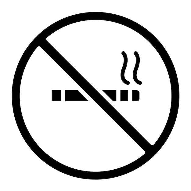 Vector no smoking vector illustration style