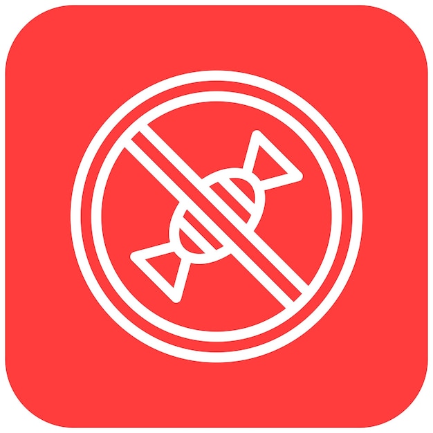 No Sugar Vector Icon Design Illustration