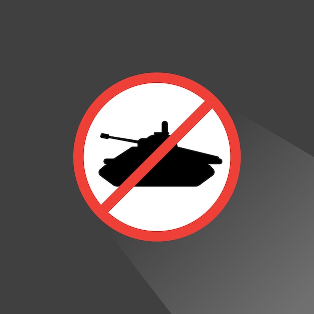 no tank sign vector