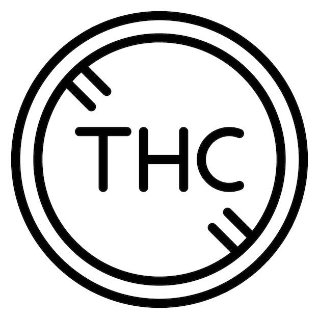 Vector no thc icon vector image can be used for cbd oil