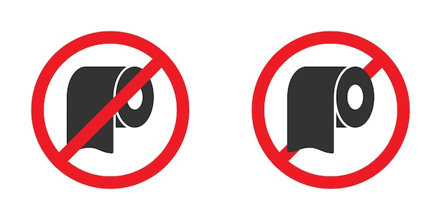 No toilet paper sign Vector illustration