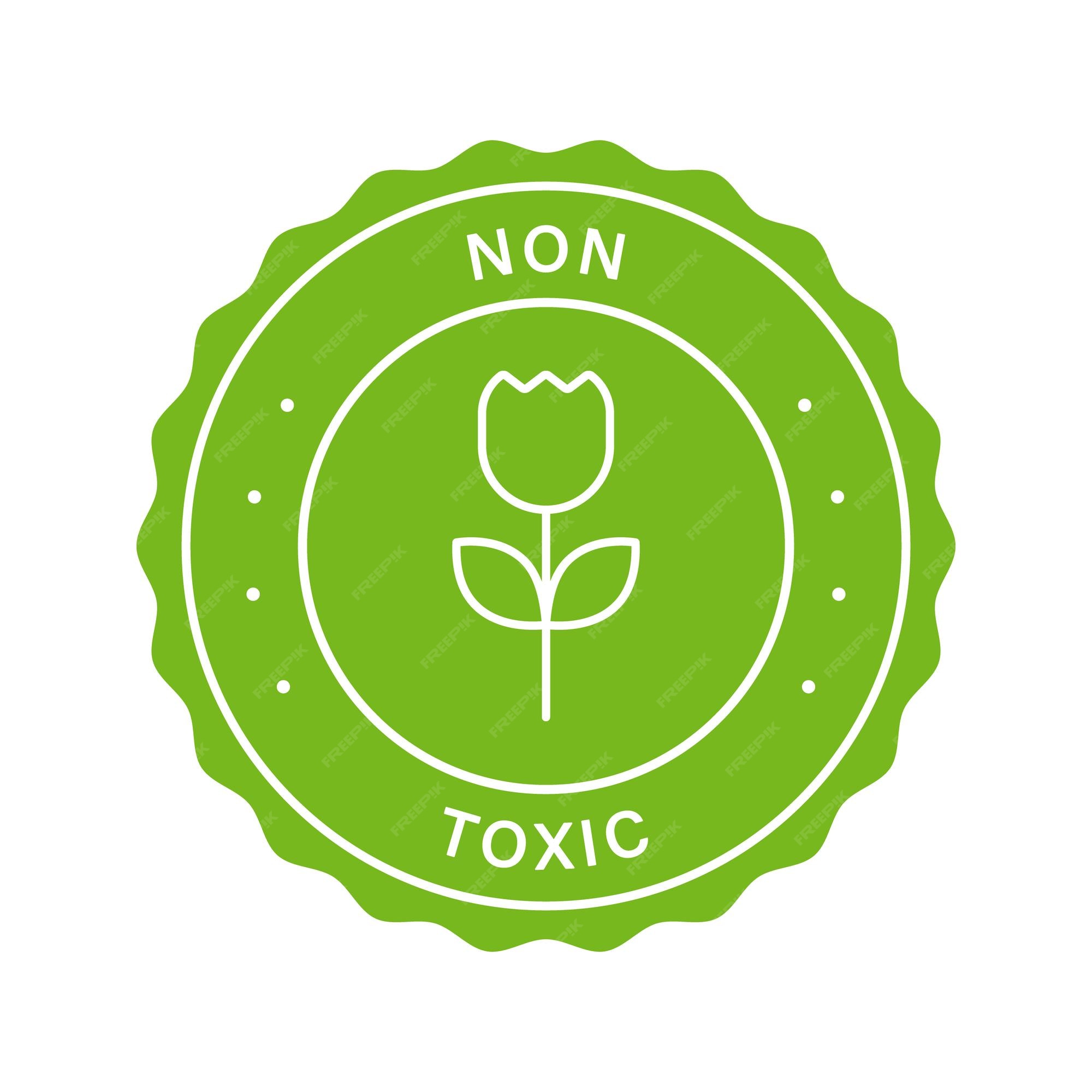 Non toxic label or sticker Royalty Free Vector Image