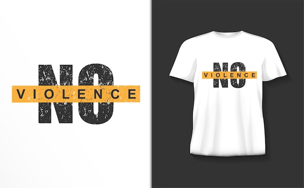 no violence typography tshirt