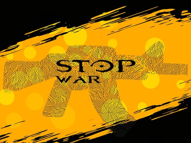 No war black background Premium Vector