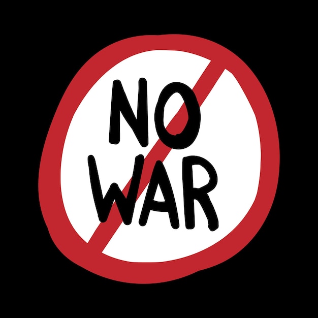 No war hand drawn symbol illustration free vector