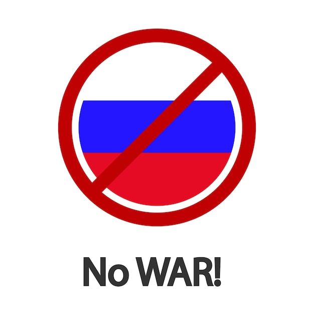 Вектор Нет войны украина россия икона остановить конфликт между символом братских народов воюющие государства флаги вектор