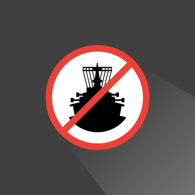 no warship sign vector