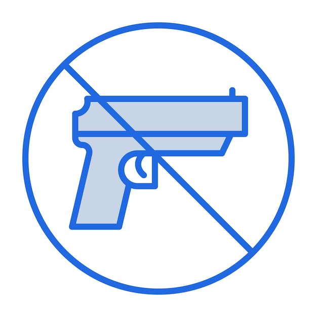 Vector no weapons blue tone illustration