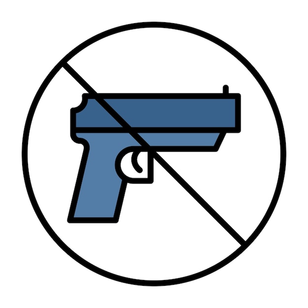 Vector no weapons flat illustration