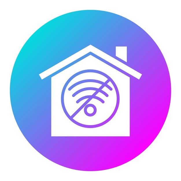 Vector no wifi home vector icon can be used for work from home iconset