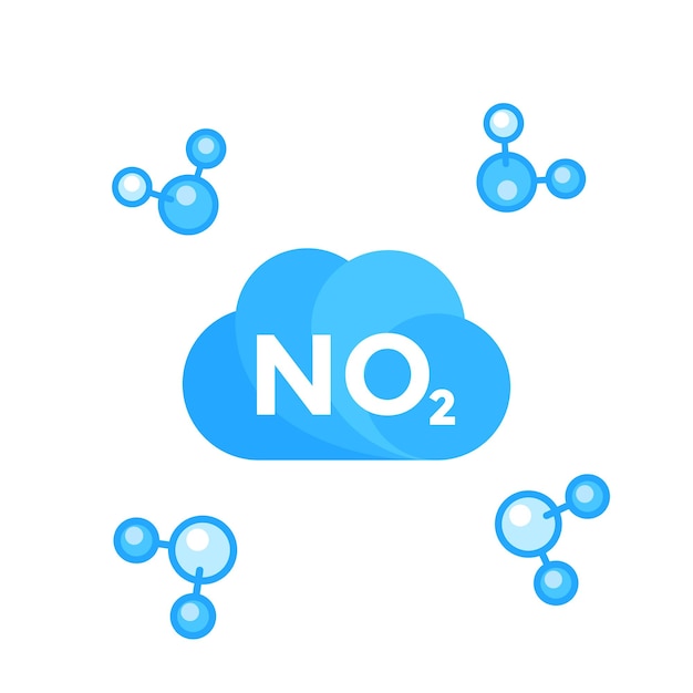 NO2 stikstofdioxide molecuul